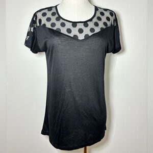 Claudie Pierlot Polka Dot Mesh Top